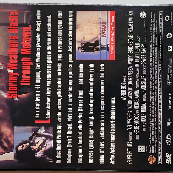 ACTION JACKSON Carl Weathers, Craig T Nelson, Vanity, Sharon Stone DVD - Picture 4 of 13